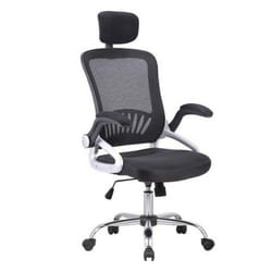 CHAISE DIRECTEUR FOCUS BASE CROMEE NOIR