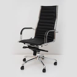 Chaise Directeur Monaco Eco Base Chrome Noir