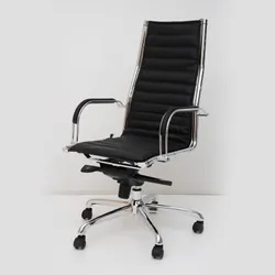 Chaise Directeur Monaco Eco Base Chrome Noir