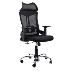 Chaise Directeur Yaris Mesh Base Chrome Noir
