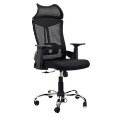 Chaise Directeur Yaris Mesh Base Chrome Noir