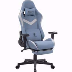 Chaise Gamer Dowinx LS6668 - Matériau : Tissu Respirant - Avec Support Lombaire Massant, Ergonomique - Dossier Haut, Chaise ...