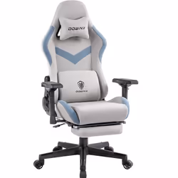 Chaise Gamer  Dowinx LS6668 - Matériau : Tissu Respirant - Avec Support Lombaire Massant, Ergonomique - Dossier Haut, Chaise  ...