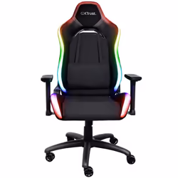 Chaise Gaming Confortable Trust GXT 719 Ruya - Matériau : Siège : Cuir PU - Empattement : plastique - Assise et dossier en mo ...