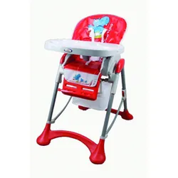 Chaise haute PRIMA Lunch Time -Rouge (LT02-23)