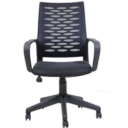 Chaise Secrétaire Atlas Avec Accoudoirs Noir