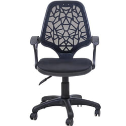 Chaise Secrétaire Petek Avec Accoudoirs Noir