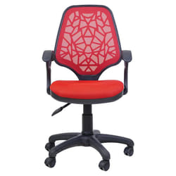 Chaise Secrétaire Petek Avec Accoudoirs Rouge