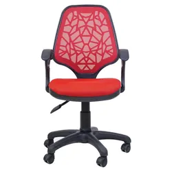 Chaise Secrétaire Petek Avec Accoudoirs Rouge