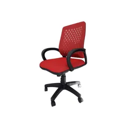 Chaise Secrétaire TIZANO avec Accoudoir Rouge