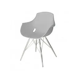 Chaise SOTUFAB Bella Avec Pieds Chromées - Blanc