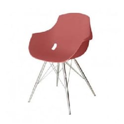 Chaise SOTUFAB Bella Avec Pieds Chromées - Rouge
