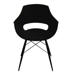 Chaise SOTUFAB Cosmos Avec Pieds métalliques - Noir