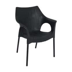 Chaise OLYMPIA - La chaise OLYMPIA en plastique imitation Rotin, sera très harmonieuse dans votre salon de thé, ou restaurant ...
