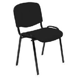 Chaise Visiteur ISO Simple Sans Accoudoirs - Noir
