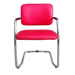 Chaise Visiteur MAGIX Avec Dossier & Assise Rembourées - Rouge