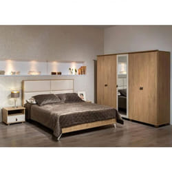 Chambre à Coucher Adulte Denver Beige 200x160cm 5 Portes Décontractée