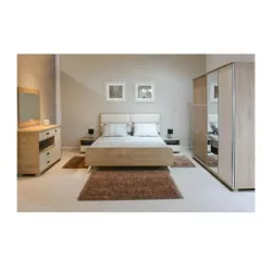 Chambre adulte Denver beige 200x160cm 2 portes détente
