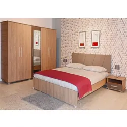 Chambre Adulte PERLA 190x160cm 5 Portes - Olmo / Moka