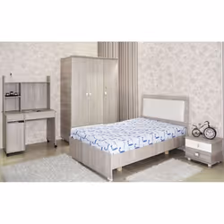 Chambre Enfant ZEINEB Sans Bureau - Lit 190×120 cm (L130/P196/H109 cm) - Table de nuit (L50/P42/H46 cm) - Armoire 3 Portes ou ...