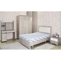 Chambre Enfant ZEINEB 190x120cm 3 Portes - Chène Brut / Blanc