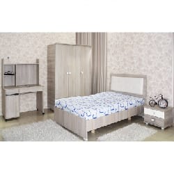 Chambre enfant zeineb 3P chene brut/blanc (CHE24CB/BC000)