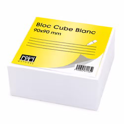 Charge Cube Ribat 90x90mm 500 Feuilles Blanc