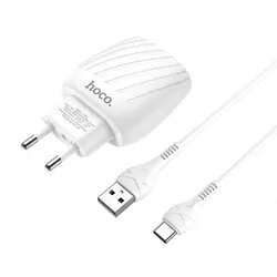 Chargeur Hoco C78A 2,4A Pour Type C Blanc