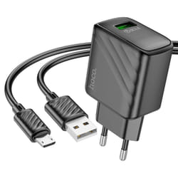 Chargeur Hoco CS21A Micro-USB 18W Noir