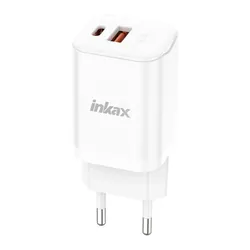 Chargeur Inkax HC-05 2 Ports USB Vers Micro-USB Blanc