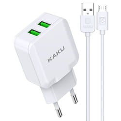 Chargeur KAKU KSC-414 2 Ports USB Pour Micro Blanc