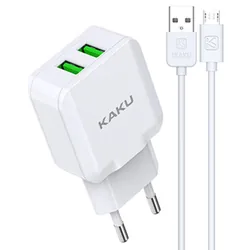 Chargeur KAKU KSC-414 2 Ports USB Pour Micro Blanc