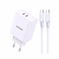 Chargeur KAKU KSC-923 - Smart Charge - avec Câble Type-C vers Type-C - 2 ports Type-C - Puissance: PD 40W - Protection contre ...