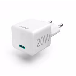 Chargeur Rapide Hama USB-C 20 W - Adaptateur de chargement USB - Puissance: 20 W - Couleur Blanc