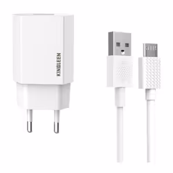 Chargeur Secteur KINGLEEN Micro USB - Puissance: 2.1A - Entrée: AC 100V-240V ~ 50/60Hz - Sortie: DC5V / 2.1A - Compatible ave ...