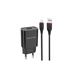 Chargeur Secteur Micro USB BOROFONE BA20A 2.1A - Noir