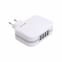 Chargeur Secteur 4 ports USB - Sortie de courant maximale par prise USB: 2.4A - Sortie de courant maximale totale: 6.8A - Ent ...