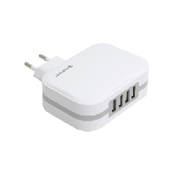 Chargeur Secteur Platinet 4 USB 6.8A / Blanc