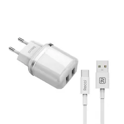 Chargeur Secteur RECCI Type C 2.1A - Blanc