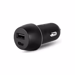 Chargeur de voiture TTEC double port smart - USB-C et USB-A - 3,1A, 15,5W - Puce intelligente compatible avec tous les appare ...