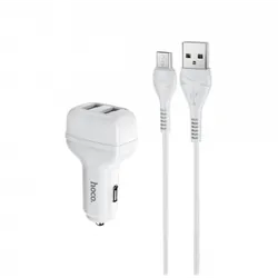 Chargeur Voiture HOCO Z36 2,4A double USB pour Type-C (Z36-CWH)