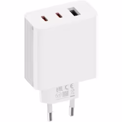 CHARGEUR Xiaomi  2C1A  - Recharge rapide et simultanée de deux appareils compatibles grâce au double port USB-C et port USBA  ...