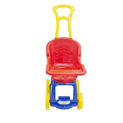 Chariot Jouet Bleu Avec Corbeille Rouge