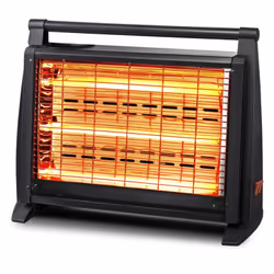 Chauffage electrique FRANCO - 3 tube Quartz - Puissance : 1500W - Thermostat réglable - Interrupteur de sécirité - Protection ...