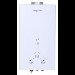 Chauffe bain à gaz naturel MegaStar 10L (CHAUF-EAU10L) - Blanc