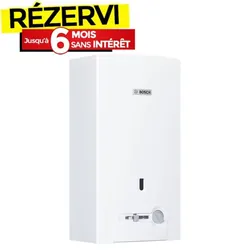 Chauffe Bain BOSCH 14 Litres GPL Avec Veilleuse - Blanc
