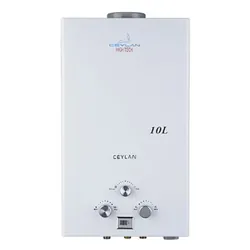 Chauffe Bain Ceylan À Gaz Bouteille 10L Blanc