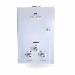 Chauffe Bain GALAXY NATUREL - Type de Gaz: Gaz Bouteille - Débit d'eau Chaude: 6 Litres/min - Pression d’eau: 0.2 – 10 bars - ...