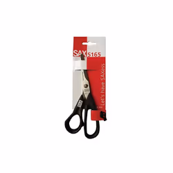 Ciseaux standard SAX 5165 - Longueur 16.5 cm - Poignées en plastique noir et une forme de poignée spécifique pour une prise e ...