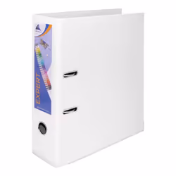 - Classeur à levier OfficePlast Expert A4 à 2 anneaux - Largeur de dos: 80 mm - Couleur Blanc